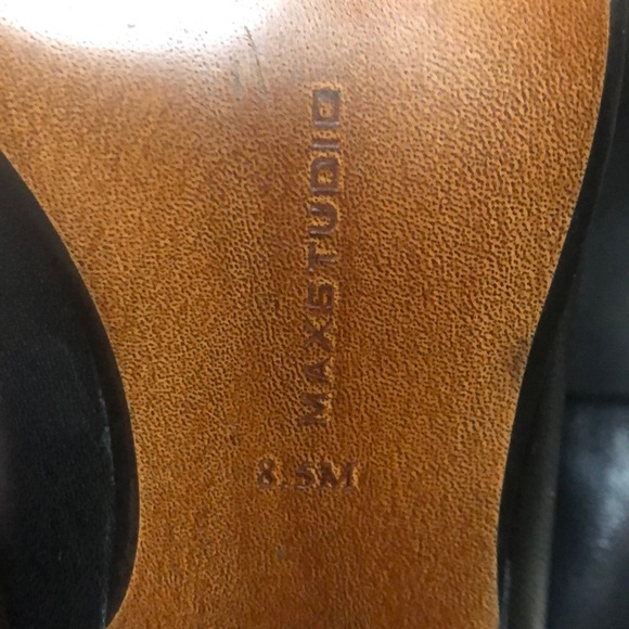 Max Studio Maureen Tall Black leather heeled boots - Picture 7 of 16